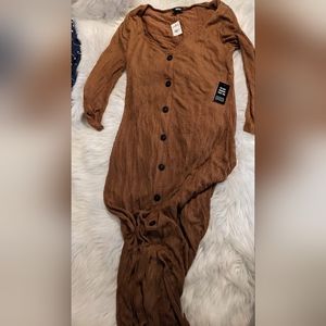 Brown lightweight sweater dress